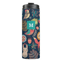 Customisable Monogram Forest style Thermal Tumbler