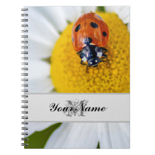 Customisable Monogram Good luck little ladybug! Notebook