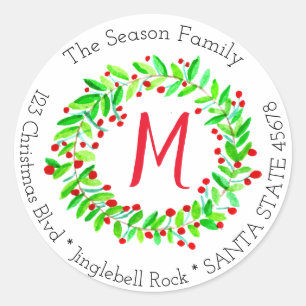 Customisable Monogram Label Christmas