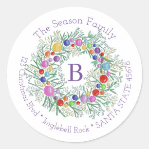 Customisable Monogram Label Christmas