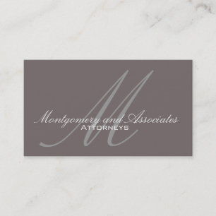 Customisable Monogram Lawyer Business Cards