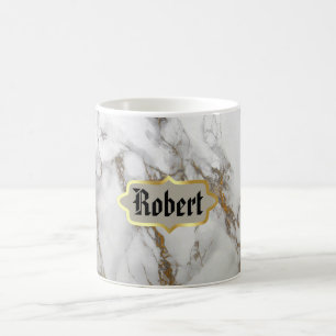 Customisable monogram Mug, marble Rose Gold Coffee Mug