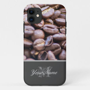 Customisable Monogram with coffee beans! iPhone 11 Case