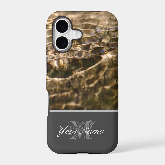 Customisable Monogram with crystal clear water! (Back)