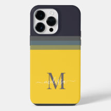 Customisable Monogram with Cute Stripe Colour Bloc
