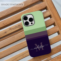 Customisable Monogram with Cute Stripe Colour Bloc