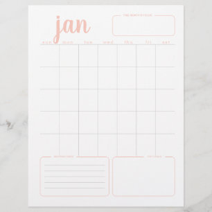 Customisable Monthly Goal Planner & Dashboard Page