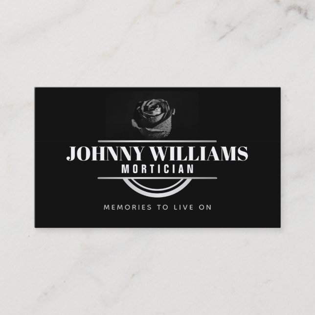 Customisable Mortician Business Cards (Front)