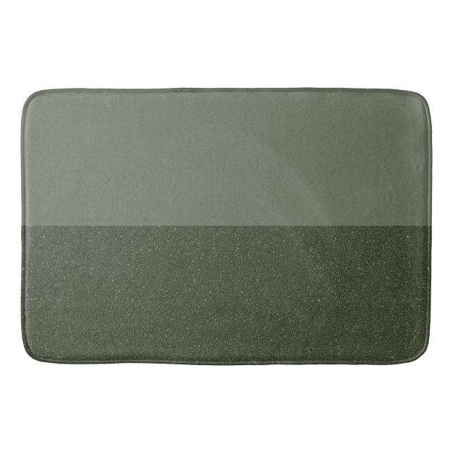 Customisable Moss Green Bath Mat (Front)