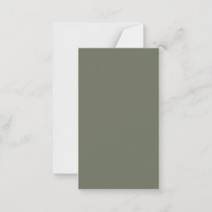 Customisable Moss Green Flat Advice Card