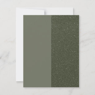 Customisable Moss Green Flat Greeting Card