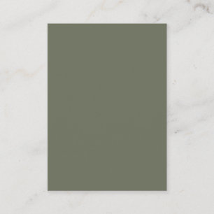 Customisable Moss Green Flat Loyalty Card