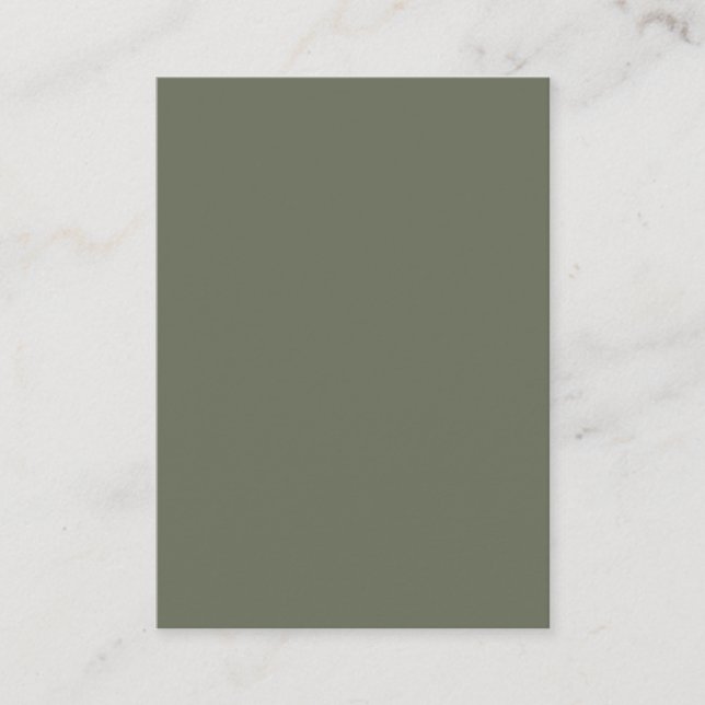 Customisable Moss Green Flat Loyalty Card (Front)
