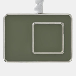 Customisable Moss Green Framed Ornament
