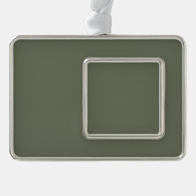 Customisable Moss Green Framed Ornament (Front)