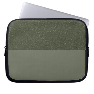 Customisable Moss Green Glitter Laptop Sleeve