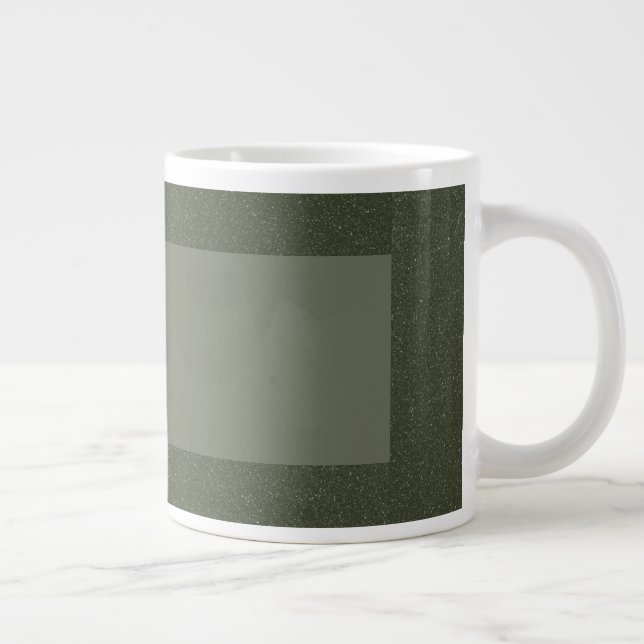 Customisable Moss Green Label Mug (Right)