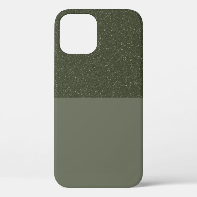 Customisable Moss Green Noise iPhone Case (Back)