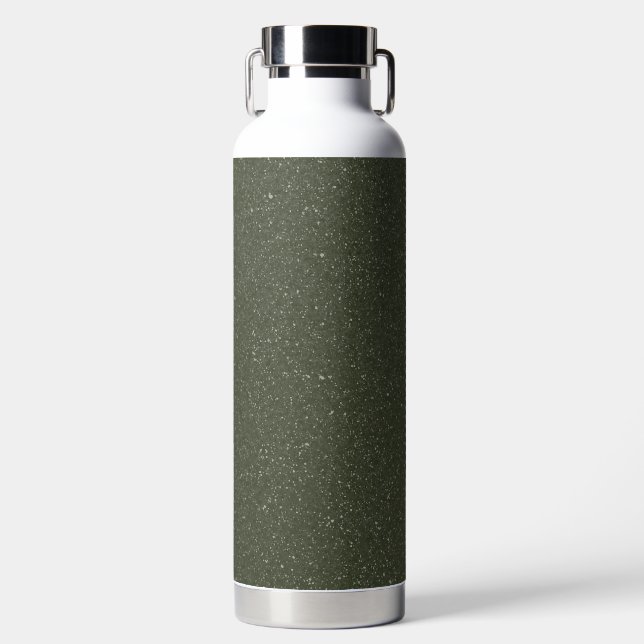 Customisable Moss Green Noise Water Bottle (Front)