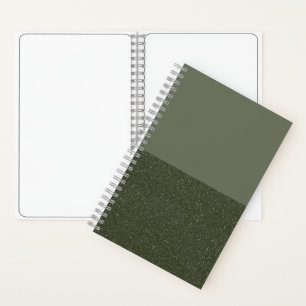 Customisable Moss Green Sketchbook – Bottom Split Notebook