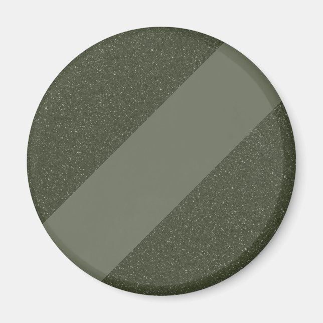 Customisable Moss Green Stripe Magnet (Front)