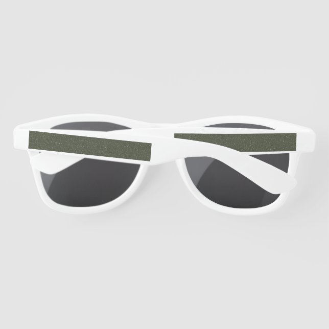 Customisable Moss Green Texture Plastic Sunglasses (Back)