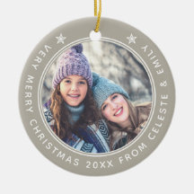 Customisable Mother Daughter Taupe Merry Christmas