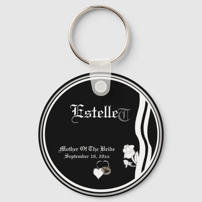 Customisable Mother Of The Bride Keepsake Keychain (Front)