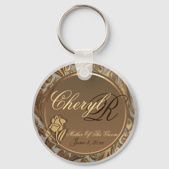 Customisable Mother Of The Groom Keepsake Keychain (Front)