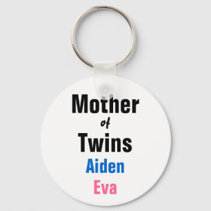 Customisable Mother of Twins Keychain