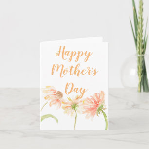 Customisable Mother's Day Daisy Watercolor card