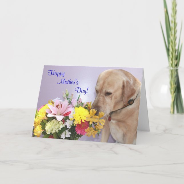 Customisable Mother's Day/Dog/Lab Lover Card (Front)