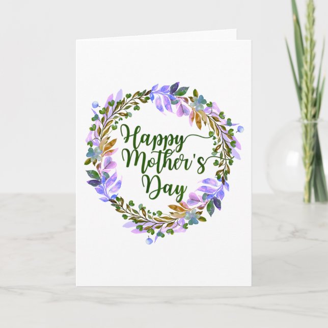 Customisable Mother's Day Hand Painted Card (Front)