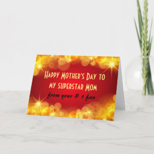 Customisable Mother's Day novelty superstar Card