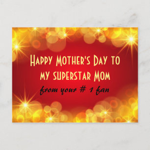 Customisable Mother's Day novelty superstar Postcard