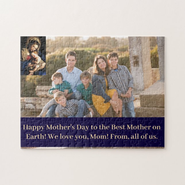 Customisable Mother's Day Photo Jigsaw Puzzle (Horizontal)