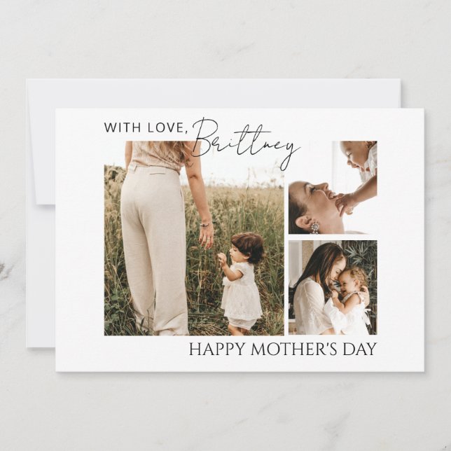 Customisable Mother's Day Three Photo Templates  (Front)