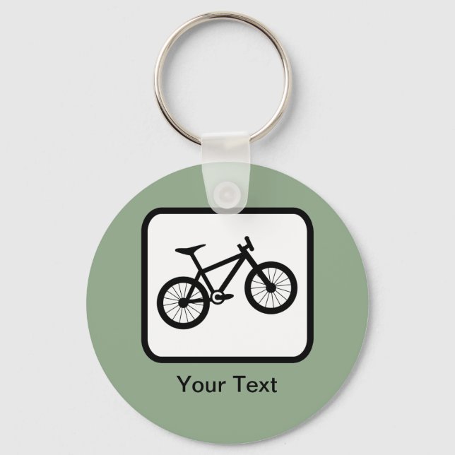 Customisable Mountain Biker Logo Key Ring (Front)