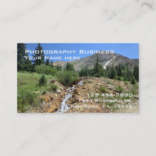 Customisable mountain photography business cards