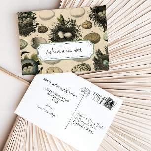 Customisable Moving Announcement // Vintage Bird