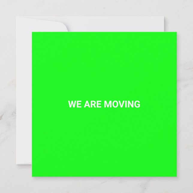 Customisable Moving change name address neon green (Front)