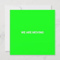 Customisable Moving change name address neon green