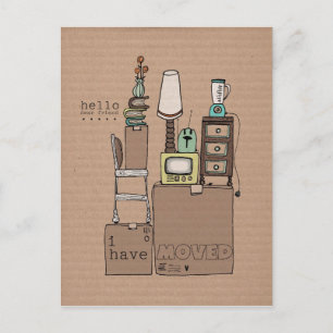 customisable moving postcard-i have moved announcement postcard
