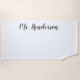 Customisable Mr. Beach Towel