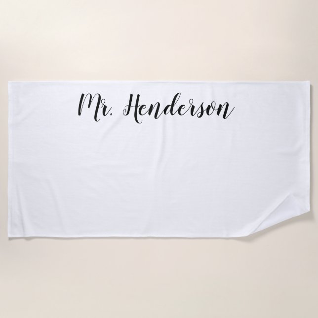 Customisable Mr. Beach Towel (Front)