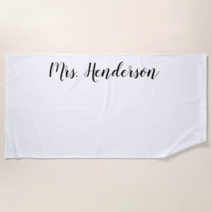 Customisable Mrs. Beach Towel