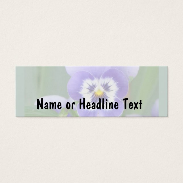 customisable msPansy skinny card template (Front)