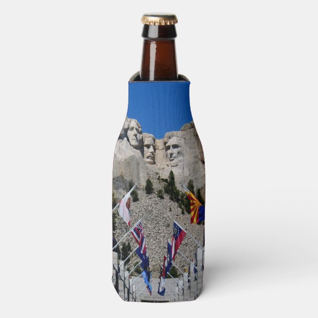 Customisable Mt Rushmore Souvenir Bottle Cooler (Bottle Front)