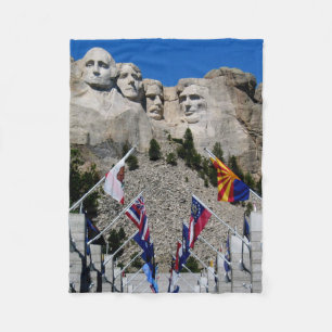 Customisable Mt Rushmore Souvenir Fleece Blanket