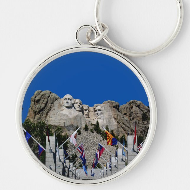 Customisable Mt Rushmore Souvenir Key Ring (Front)